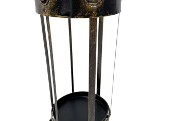 Vienna Secession Patinated Metal Umbrella Stand, 1900s